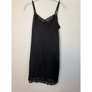 FIT Figure Improving Technology Black Lace Trimmed Slip SZ S NEW